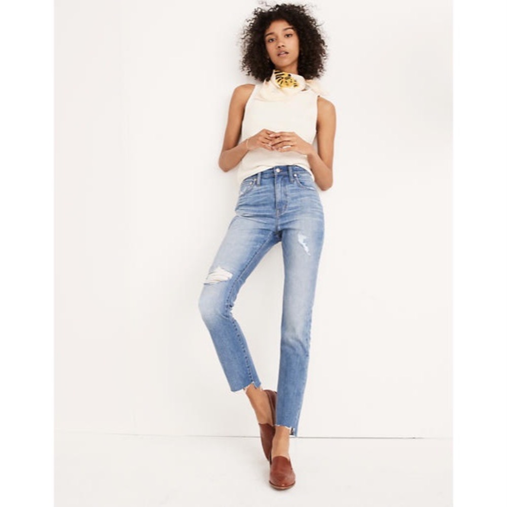 MADEWELL High Rise Slim Boyjean Lita Wash